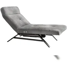 KAWOLA Relaxliege AMERIVA Polyester 80 x 110 x 158 cm Grau mit Kissen und Kopfteil
