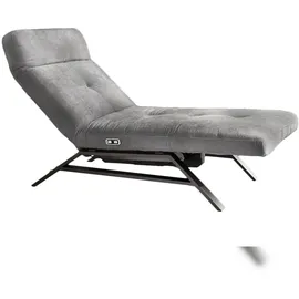 KAWOLA Relaxliege AMERIVA Polyester 80 x 110 x 158 cm Grau mit Kissen und Kopfteil