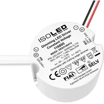 ISOLED LED Schalterdosen-PWM-Trafo 24V/DC, 0-25W, Tiefe 30mm, IP65, dimmbar, SELV