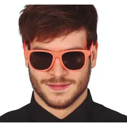 80er Jahre Brille neon-orange - OS