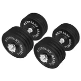 Bad Company Guss Kurzhantel-Set 85Kg (2 x Kurzhantelstange 40cm und 16x5Kg Hantelscheiben) Hantelset Hanteln Gewichte