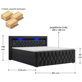 Juskys Leona Samt & Schwarz