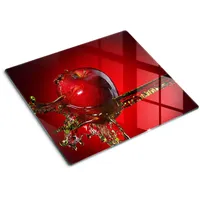 Tulup Spritzschutz Herdabdeckplatte 60 cm x 52 cm rot