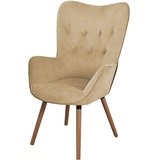 SVITA CLEO Ohrensessel Relaxsessel Fernsehsessel Sessel Lesesessel Beige