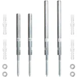 Natural Goods Berlin 2x Tablarträger BUCH verdeckter Regalhalter schwebender Tablarhalter stabil Wandmontage unsichtbar schwerlast Regalträger justierbar exzentrische Schraube (verzinkt, 120mm)