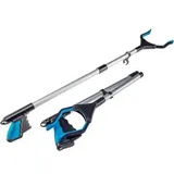 ChiliTec Greifer 81cm lang Greifzange Müllgreifer mit Magnet Faltbar - Greifarm Werkzeug für Senioren, Camping