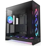 NZXT H9 Flow RGB+ (2025) Black Midi Tower ATX Gaming Gehäuse schwarz Glasfenster