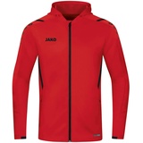 Trainingsjacke mit Kapuze Kinder rot/schwarz 140