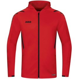 Jako Challenge Trainingsjacke mit Kapuze Kinder rot/schwarz 140