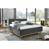 Musterring Polsterbett mit Bettkasten Delphi Variante A ¦ grau ¦ Maße (cm): B: 178 H: 118