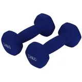 Endless Hantel-Set Neoprene Dumbbells, (IN BOX : 1 Paar Neopren Hanteln nur, Non-Slip, Multifunctional Dumbells), Neopren beschichtete feste Hantel blau