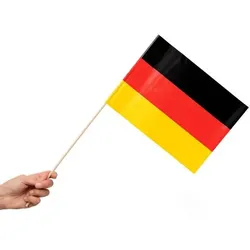 10 Papier Fahnen Deutschland 20 x 30 cm Handfahnen