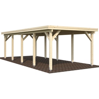 Einzel-Carport 360 x 762 cm Transparent tauchgrundiert