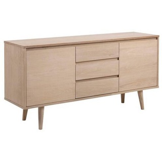 Actona Sideboard »Nagano«, Anrichte, Eiche/Furnier, 2 Türen, 2 Einlegeböden, 3 Schubladen, 150 cm,