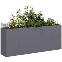 vidaXL Pflanzkübel 200 x 40 x 80 cm Anthrazit