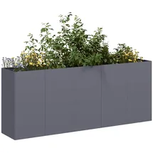 vidaXL Pflanzkübel 200 x 40 x 80 cm Anthrazit
