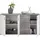 FMD Albi 160,1 x 81,5 x 35 cm Grau / Weiß