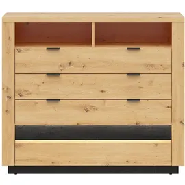 petits-meubles Glenn 116 x 101 x 42 cm Schwarz