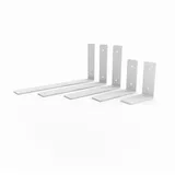 HEVVA Wandregalhalter Regalwinkel 10/15/20/25/30 cm, FREIBERG, L-förmige Regalträger, 1 Halter + 1 Schraubenset, DER PREIS GILT FÜR 1 HALTER weiß 10 cm