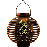 NÄVE Näve, Leuchten Led Solarleuchte LAMPION mit Erdspieß (Farbe: Braun)