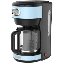Westinghouse Kaffeemaschine Retro Design, 1,25l Kaffeekanne, Filter 1x4, hellblau