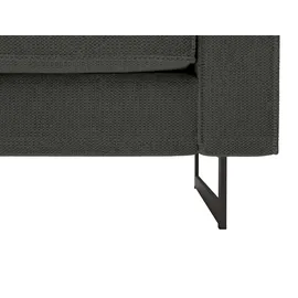 PLACES OF STYLE Ecksofa »Pinto, 250/290 cm, langer Schenkel, XXL, Ottomane«, Cord, Feincord, Luxus-Microfaser Leder und Chenille, schwarz