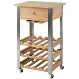 Diamond Garden Weintrolley Edelstahl Teak