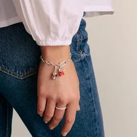 Thomas Sabo Snoopy/Woodstock auf der Hundehütte - Connect Mehrfarbig Silber CC1305-427-10