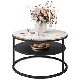 lookway Couchtisch Lookway Schwarz Marmor 70 x 49 cm