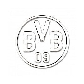 Borussia Dortmund Auto-Aufkleber Emblem silber