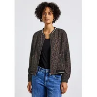 STREET ONE Damen Gemusterter Leo Blouson, Pecan Brown, 44