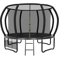 Trampolin Outdoor Ø 183/228/305/366 cm, GS-Zertifikat, Kindertrampolin Gartentrampolin mit Sicherheitsnetz, Rundes Riesentrampolin mit Leiter und Schuhbeutel