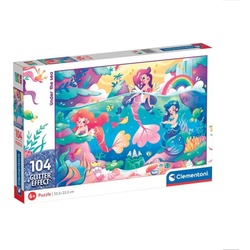 Clementoni® Puzzle Glitter - Unter Wasser, 104 Puzzleteile
