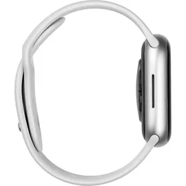 Apple Watch Series 8 GPS 45 mm Aluminiumgehäuse silber, Sportarmband weiß