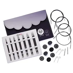 KnitPro Rundstricknadel-Set "Karbonz", Karbonfasern, Stärken: 3–6