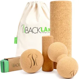 BACKLAxx® Faszienrolle 4er Set aus Kork 4 St