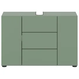 xonox.home Waschbeckenunterschrank Vira 82 x 56 x 34 cm Grün/Schwarz