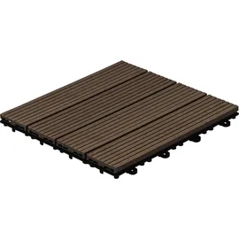 Home Deluxe WPC Bavaro dunkelbraun 30 x 30 x 2,2 cm 6 St.