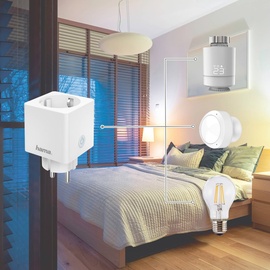 Hama WLAN-Steckdose Mini mit Verbrauchsmessung, ohne Hub, Smart-Steckdose mit Strommesssensor (176575)