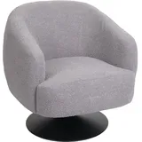 MCW Lounge-Sessel MCW-J76 Bouclé 70 x 80 x 70 cm Grau drehbar