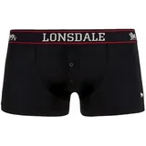 Lonsdale Oakworth Boxershorts Schwarz / Rot / Weiß L 2er Pack