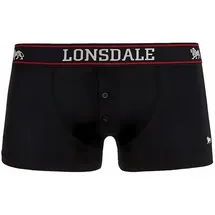 Lonsdale Oakworth Boxershorts Schwarz / Rot / Weiß L 2er Pack