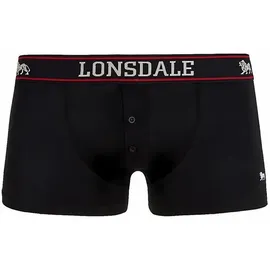 Lonsdale Oakworth Boxershorts Schwarz / Rot / Weiß L 2er Pack