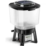 Wiltec SunSun CFF-206 solarbetriebener Fischfutter Automat, programmierbarer Futterspender mit 6 Liter Behälter für 1 bis 6 Fütterungen pro Tag
