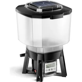 Wiltec SunSun CFF-206 solarbetriebener Fischfutter Automat, programmierbarer Futterspender mit 6 Liter Behälter für 1 bis 6 Fütterungen pro Tag