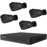 Foscam FNA108E-B4-2T Überwachungsset mit 4 Überwachungskameras schwarz