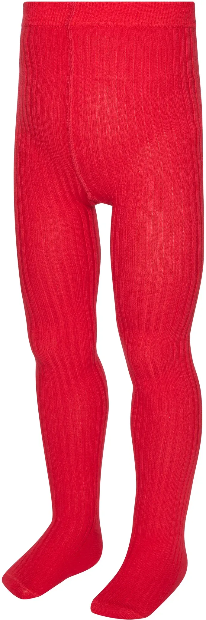 Strickstrumpfhose H.I.S, Mädchen, Gr. 104/110, rot, Obermaterial: 82% Baumwolle, 16% Polyamid, 2% Elasthan, Rippstruktur, unifarben, elastisch, Strumpfhosen, mit Rippstruktur