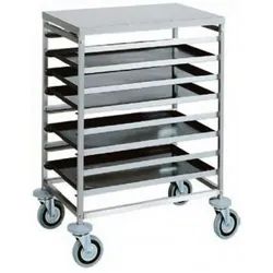 Fimar Backblechwagen mit Regal - 8 Backbleche 80x60 cm oder 16 Backbleche 40x60 cm