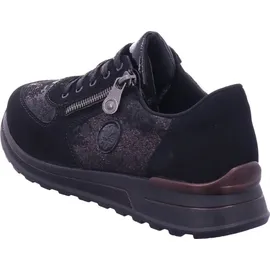 Rieker Damen N1411 Sneaker, Schwarz, 41 EU - 41