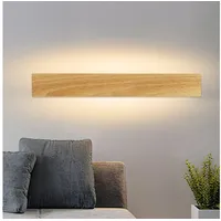 ZMH LED Wandleuchte innen Wandlampe - 32CM Holz Modern